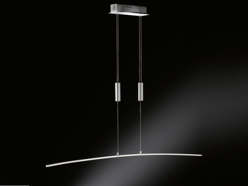 LED Pendelleuchte FREYA Silber Chrom höhenverstellbar, Breite 120cm