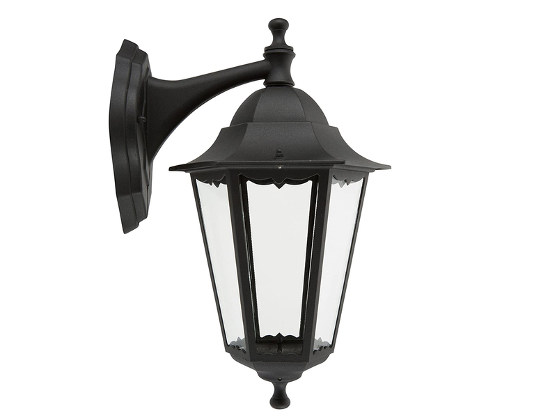 Außenwandleuchte Laterne CLASSICO schwarz, Fassadenbeleuchtung mit LED