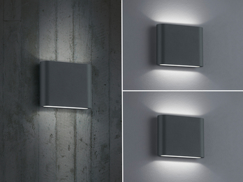 LED Außenwandlampe Up and Down Light Anthrazit 11,5 - 2er Set Hausbeleuchtung