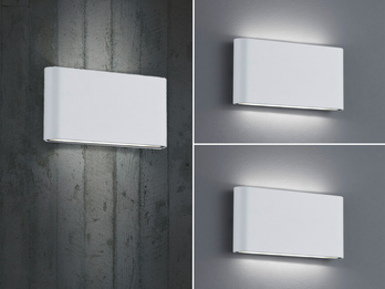 LED Außenwandlampe Up and Down Light Weiß 17,5cm - 2er Set für Hausbeleuchtung