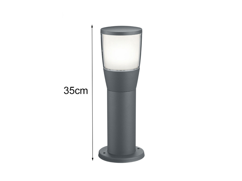 Moderne LED Wegeleuchte / Sockelleuchte SHANNON anthrazit, Höhe 35 cm