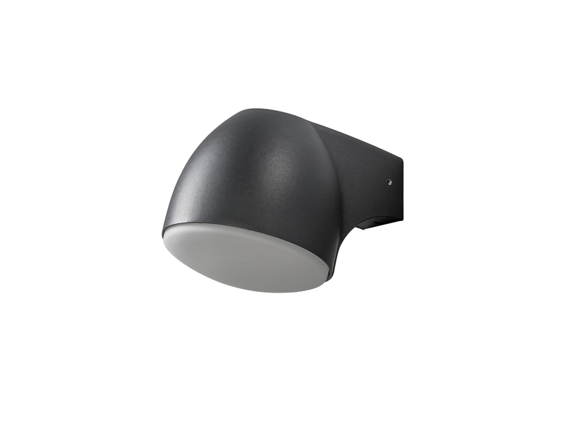 Außenwandleuchte Downlight FERRERA Alu schwarz, mit High Power LED, Höhe 13cm