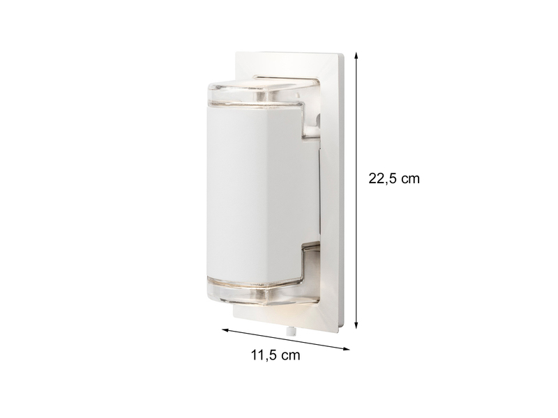UP & DOWN Außenwandleuchte Aluminium Weiß, IP54, mit 2x 5W LED