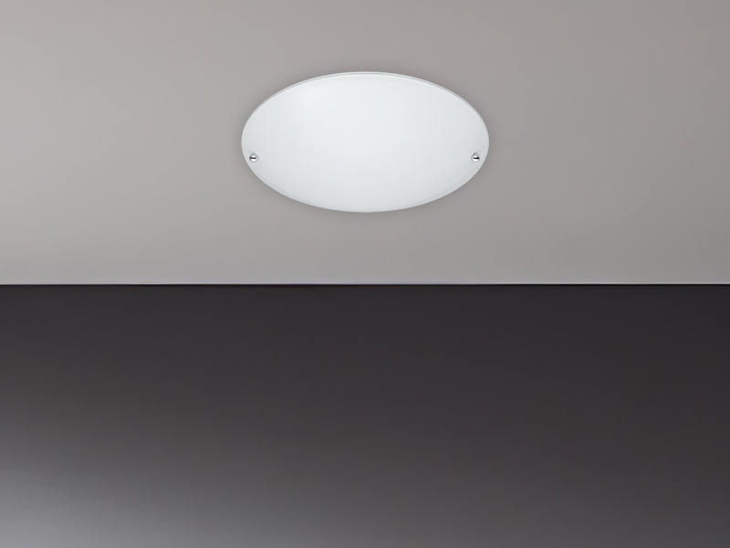 LED Deckenschale mit Glas Lampenschirm Weiß matt, Ø 25cm
