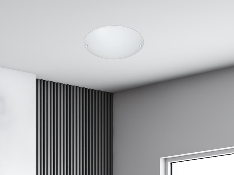 LED Deckenlampe mit Glas Lampenschirm Weiß matt, Ø 25cm