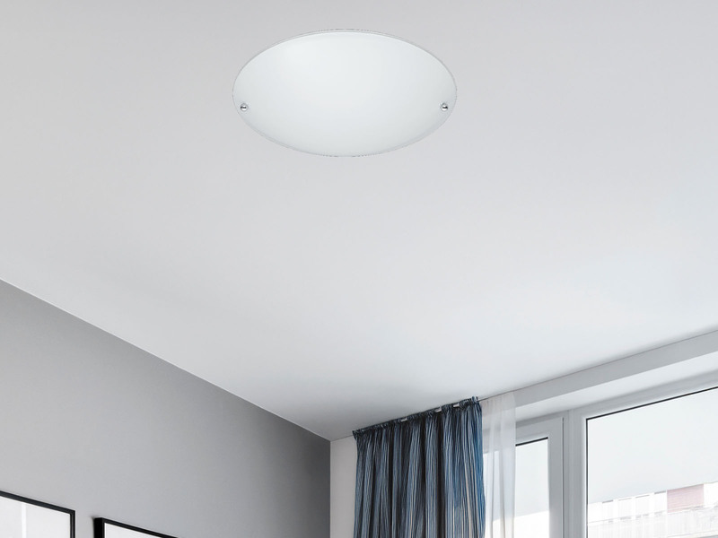 LED Deckenlampe mit Glas Lampenschirm Weiß matt, Ø 25cm