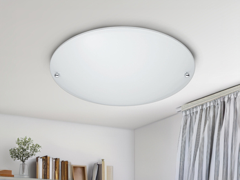 LED Deckenlampe mit Glas Lampenschirm Weiß matt, Ø 25cm