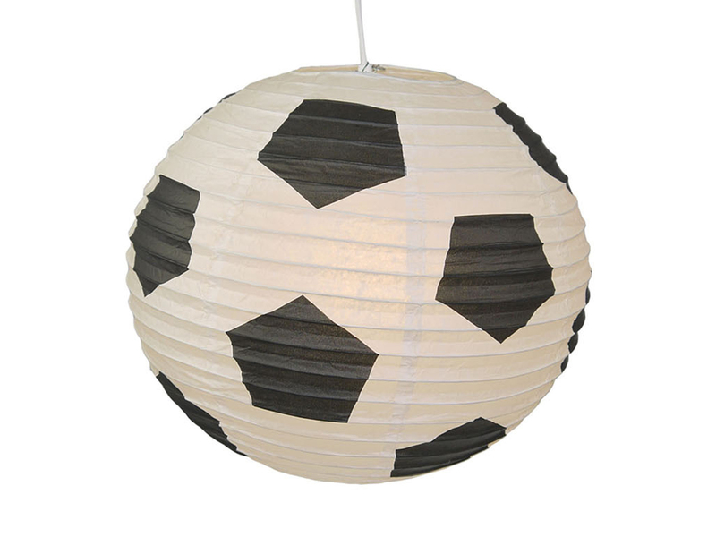 Papier Lampenschirm für Fussball-Fans Papier Lampe mit Fussball Motiv Ø 40 cm
