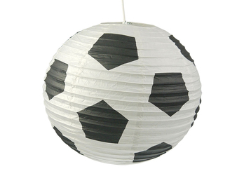 Papier Lampenschirm für Fussball-Fans Papier Lampe mit Fussball Motiv Ø 40 cm