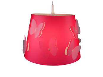 LED Kinderlampe Schmetterling ROSALIE Lampenschirm mit 2 Lagen Lichteffekt