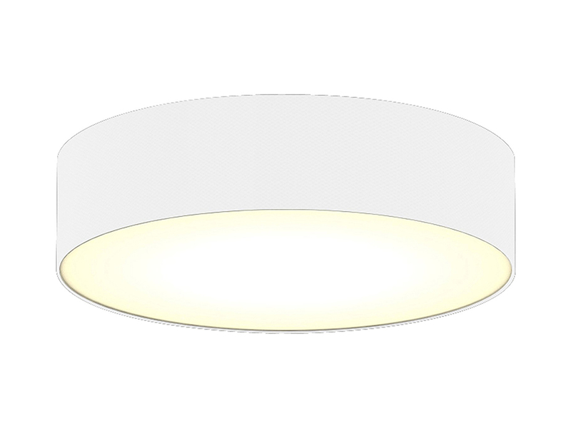 LED Deckenleuchte Stoff Weiß / Abdeckung satiniert, Ø 40cm