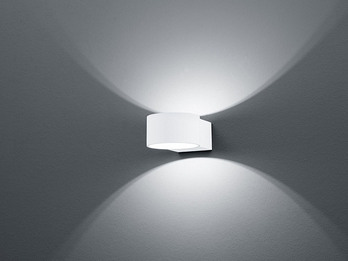 LED Wandleuchte LACAPO Weiß mit Up and Down Licht, Ø 10,5cm