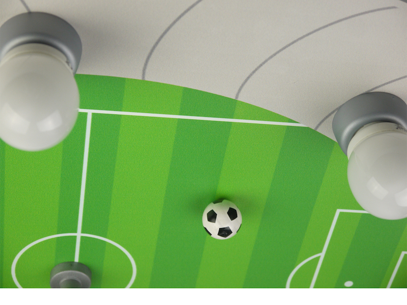 LED Kinder Deckenleuchte Fußball-Stadion mit Zugschalter für LED-Schlummerlicht
