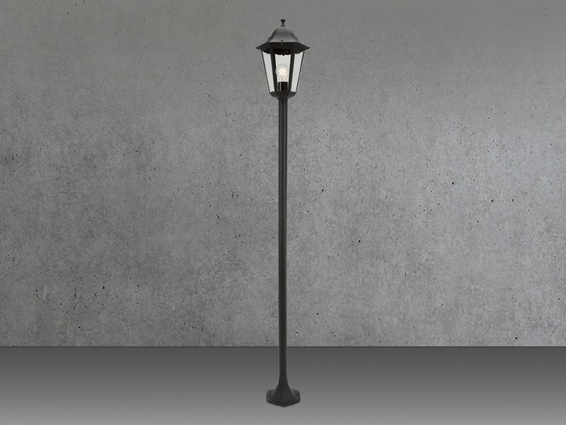 LED Außen Mastleuchte im Landhausstil aus Aluminium, Höhe 170cm