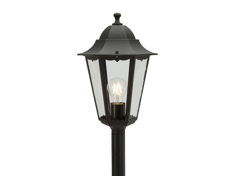 LED Außen Mastleuchte im Landhausstil aus Aluminium, Höhe 170cm