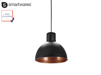 Smartwares Hängelampe Industrielampe Ø30cm schwarz bronze mit LED Retro Pendel 