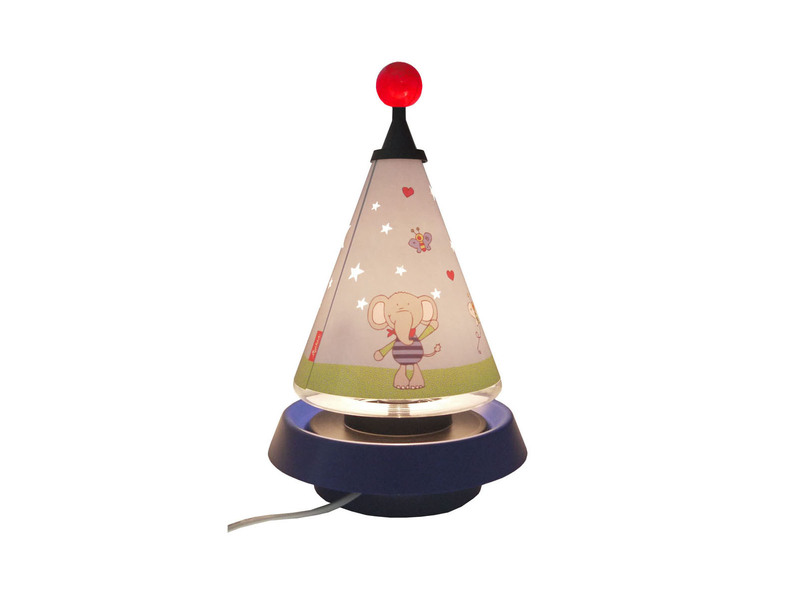 Tischlampe Carrousel LOLO LOMBARDO projiziert Mond und Sterne ins Kinderzimmer
