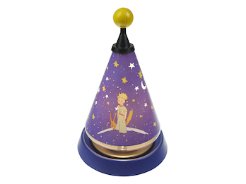Tischlampe Carrousel KLEINER PRINZ projiziert Mond und Sterne ins Kinderzimmer