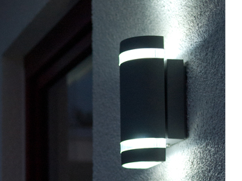 Moderne LED Außenwandleuchte FOCUS, Aluminiumguss, GU10 , Fassadenbeleuchtung