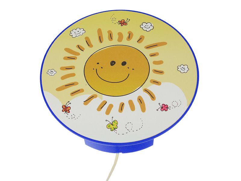 LED Kinderzimmer Wandlampe SUNNY Gelb, Sonnenmotiv, Ø 25cm