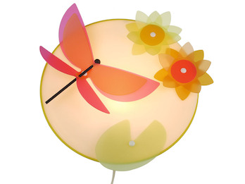 LED Kinderzimmer Wandlampe LIBELLE, bruchsicherer Schirm, Ø 25cm