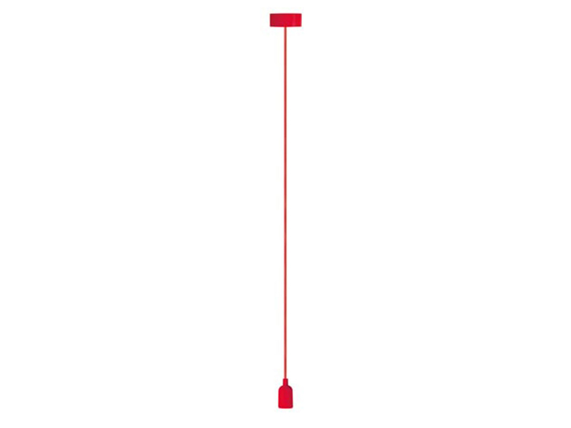Universal Schnurpendel Textil rot für Hängelampe E27 max. 60W, Kabel 140cm