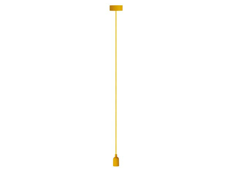 Universal Schnurpendel Textil gelb für Hängelampe E27 max. 60W, Kabel 140cm