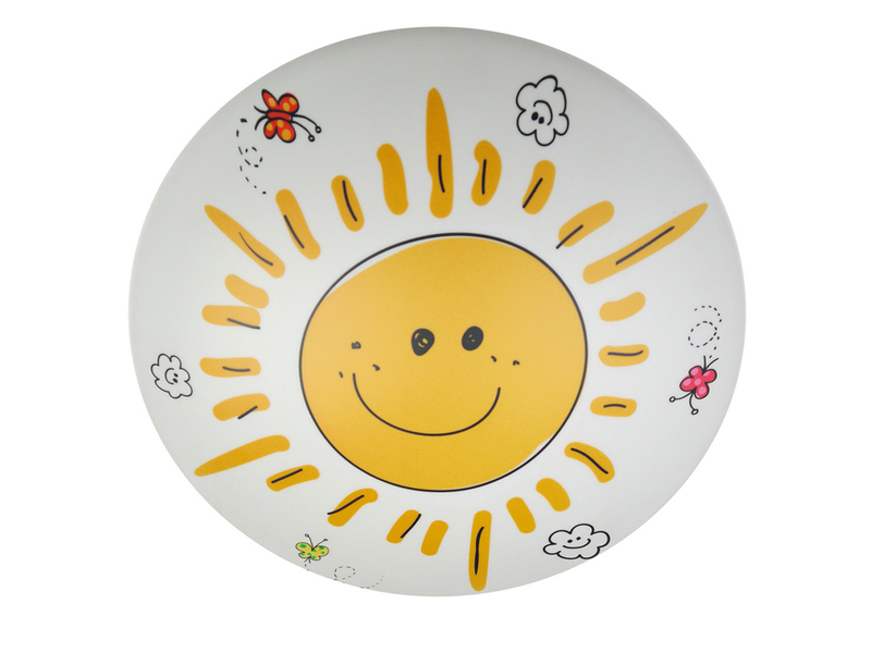 Fröhliche LED Deckenschale SUNNY Deckenleuchte (Ø 35cm) mit bruchsicherem Schirm