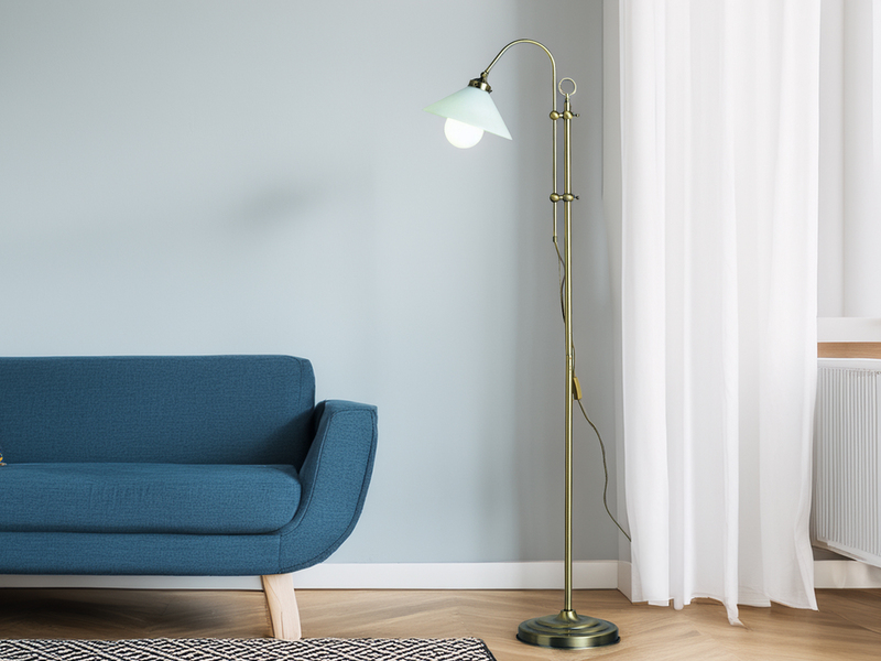 LED Stehlampe im Landhausstil höhenverstellbar, Höhe 145 -max. 172cm