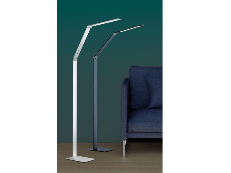 LED Stehleuchte GERI Grau, dimmbar & Lichtfarbe wählbar, Höhe 133cm