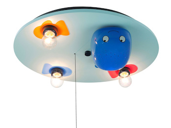 LED Kinderzimmer Deckenleuchte WAL, Schlummerlichtfunktion und LED-Farbwechsler
