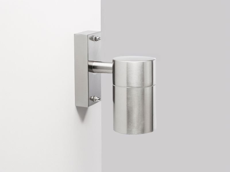 Edelstahl Außenwandleuchte Downlight, GU10 Fassung, IP44, Fassadenbeleuchtung
