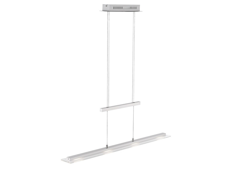 LED Pendelleuchte TENSO Silber dimmbar & höhenverstellbar, Breite 64cm