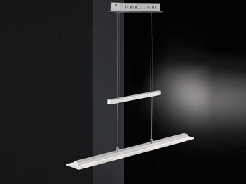 LED Pendelleuchte TENSO Silber dimmbar & höhenverstellbar bis 150cm, Breite 64cm