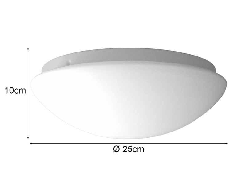 LED Deckenleuchte / Deckenschale rund, Opalglas matt, Ø 25cm