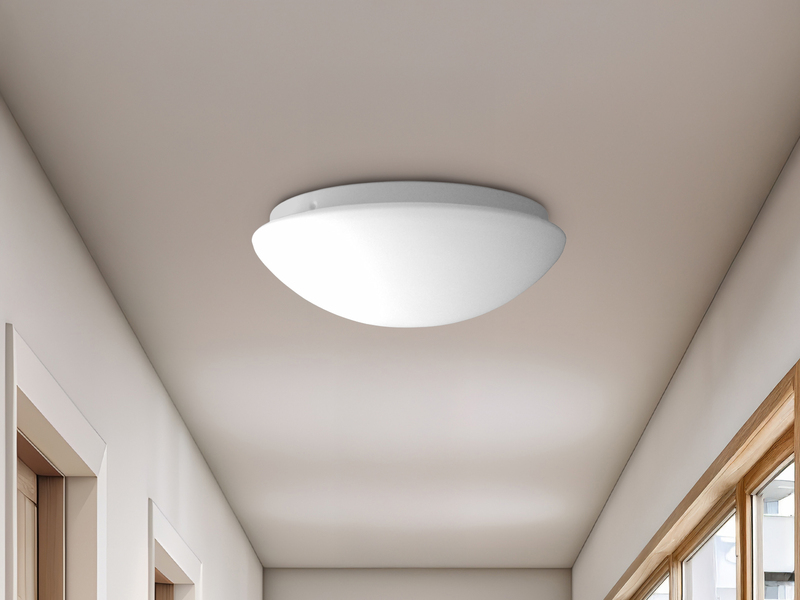 LED Deckenleuchte / Deckenschale rund, Opalglas matt, Ø 35cm