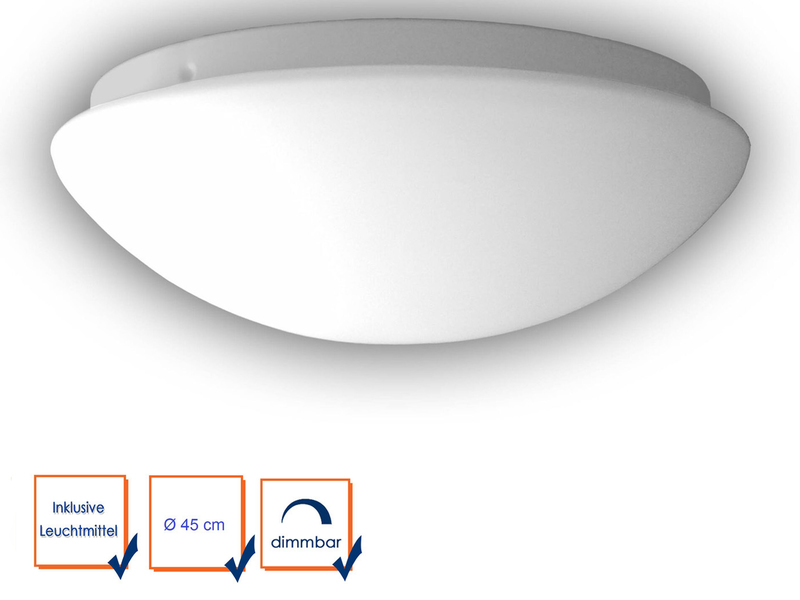 LED Deckenleuchte / Deckenschale rund, Opalglas matt, Ø 45cm