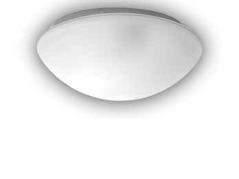 LED Deckenleuchte / Deckenschale rund, Glas satiniert mit Klarrand, Ø 20cm