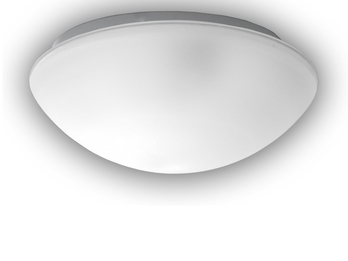 LED Deckenleuchte / Deckenschale rund, Glas satiniert mit Klarrand, Ø 25cm