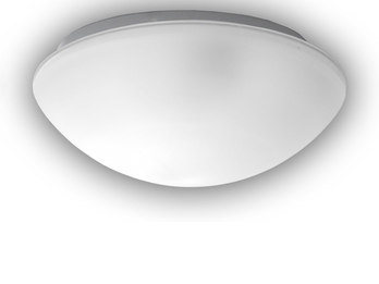 LED Deckenleuchte / Deckenschale rund, Glas satiniert mit Klarrand, Ø 30cm