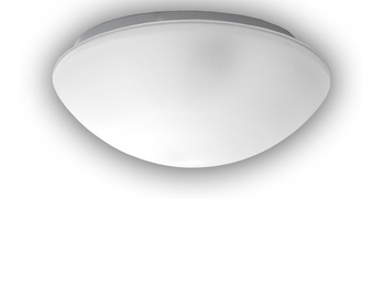 LED Deckenleuchte / Deckenschale rund, Glas satiniert mit Klarrand, Ø 35cm