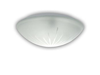LED Deckenleuchte / Deckenschale rund, Schliffglas satiniert, Ø 20cm
