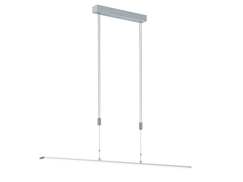 LED Pendelleuchte METZ Silber höhenverstellbar & dimmbar, 120cm lang