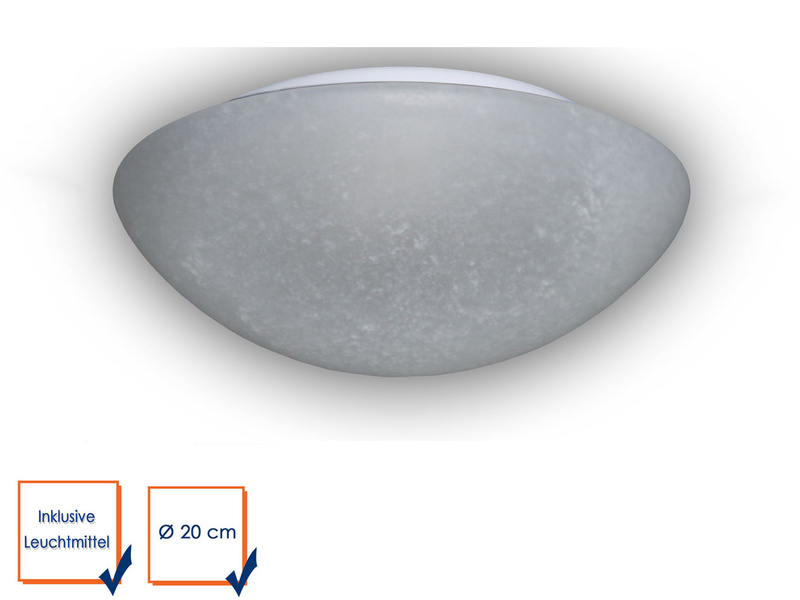 LED Deckenleuchte / Deckenschale rund, Glas PERGAMENT Ø 20cm, E14