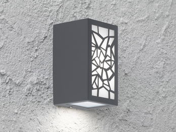 Aluminium LED Außenwandleuchte PADUA, IP44, Fassadenbeleuchtung