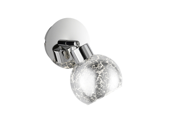 Raffinierte LED Wandleuchte Silber, Spot drehbar, Wandstrahler modern