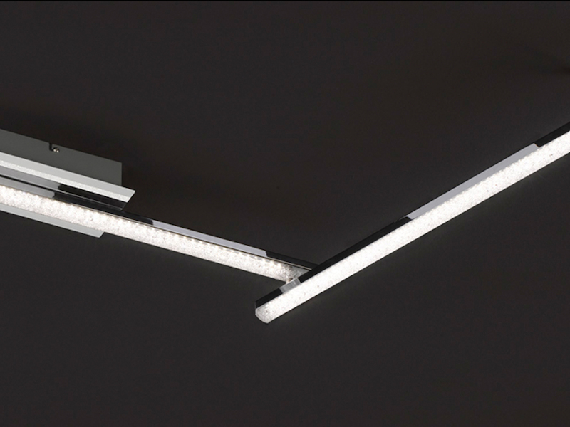 LED Deckenleuchte AKRON dimmbar in Silber matt, Breite 180cm