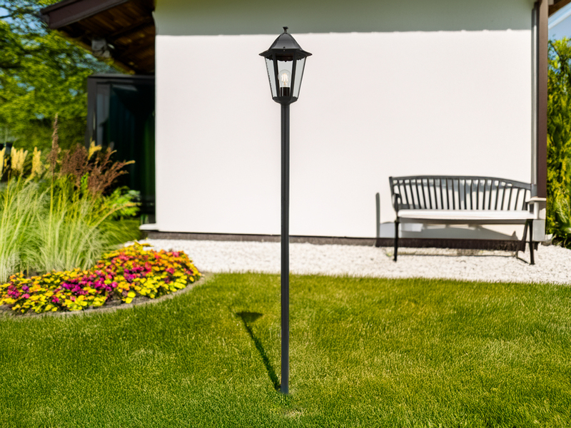 Außen Mastleuchte CLASSICO im Landhausstil aus Aluminium, Höhe 170cm