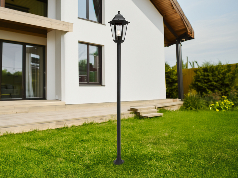 Außen Mastleuchte CLASSICO im Landhausstil aus Aluminium, Höhe 170cm