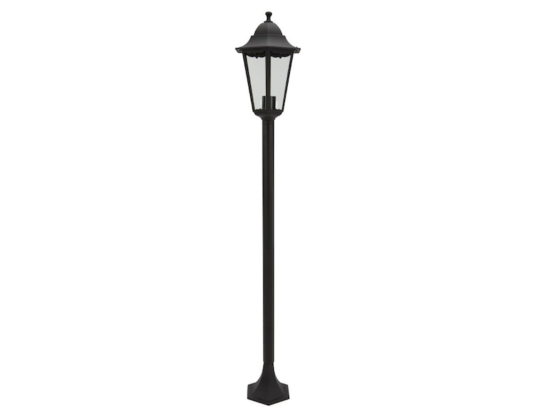 Wegeleuchte CLASSICO Gartenlaterne im Landhausstil, Schwarz, Höhe 125cm
